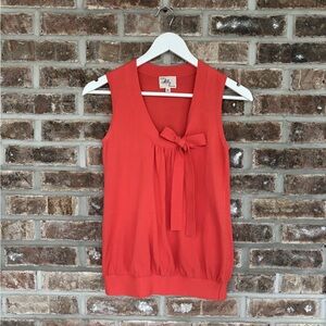 Milly of NY Coral Sleeveless Knit Blouse Petite Small